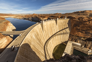 hoover dam ariel view