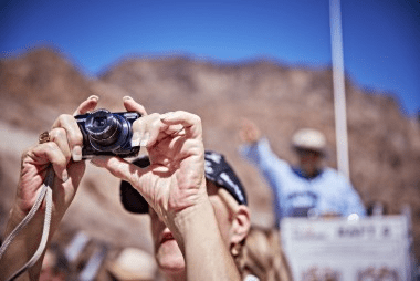 taking pictures at hoover dam