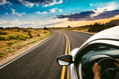 diving on a long road
