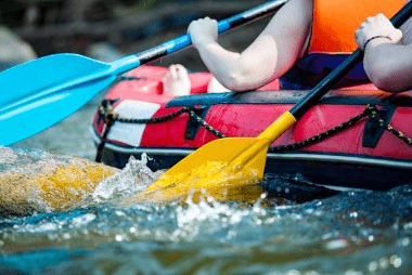 rafting in river