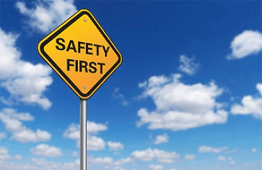 safety first sign