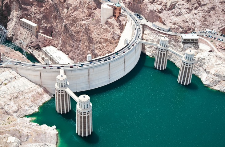 Aerial View of the Hoover Dam